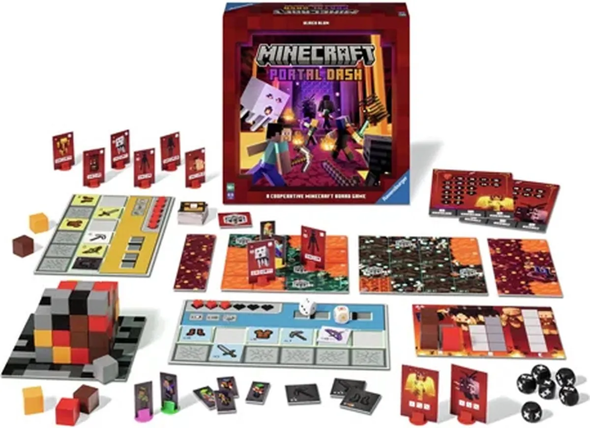 Ravensburger Minecraft Portal Dash Bordspel - 4 Spelers