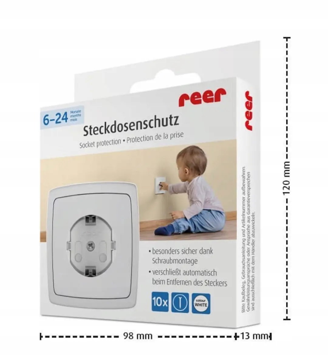Reer Stopcontactbeveiliging Type F - 10 Stuks