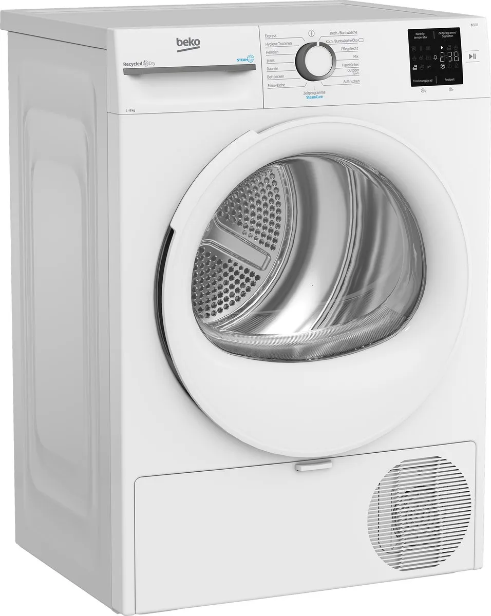 Beko BM3T3829W Vrijstaande Warmtepompdroger 8 kg - Wit
