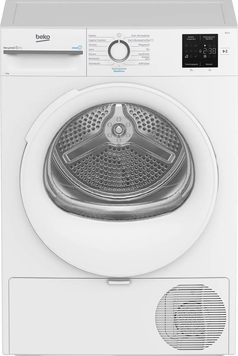 Beko BM3T3829W Vrijstaande Warmtepompdroger 8 kg