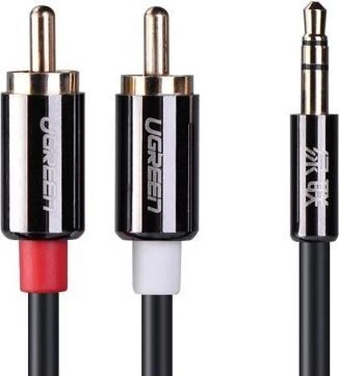 UGREEN 3.5mm Jack naar 2RCA Kabel - 3M - Zwart