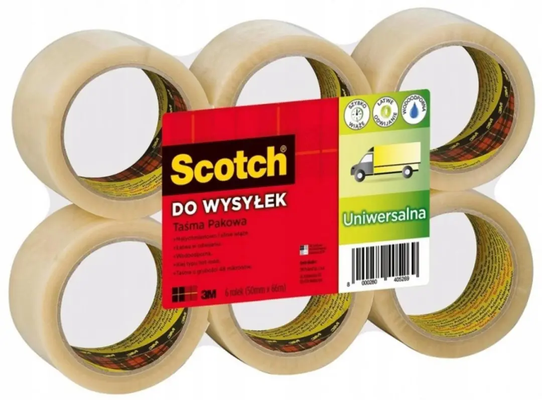 3M Scotch Pakkingstape Hot-Melt 48mm x 66m