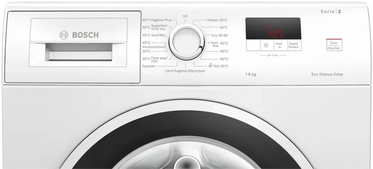 Bosch Serie 2 WGE0340SNL Wasmachine - 8kg 1400 RPM Wit