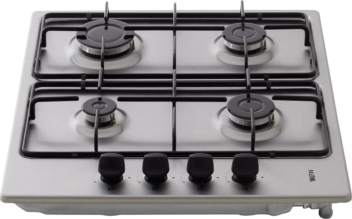 Etna T106VRVSA Gaskookplaat 58cm - 4 Zones - RVS