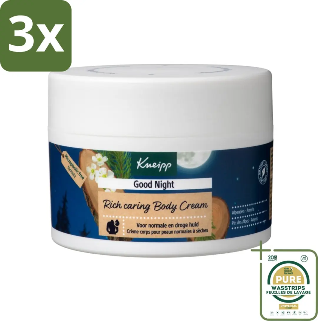 Kneipp Good Night Nachtcrème 600ml - 3 Stuks