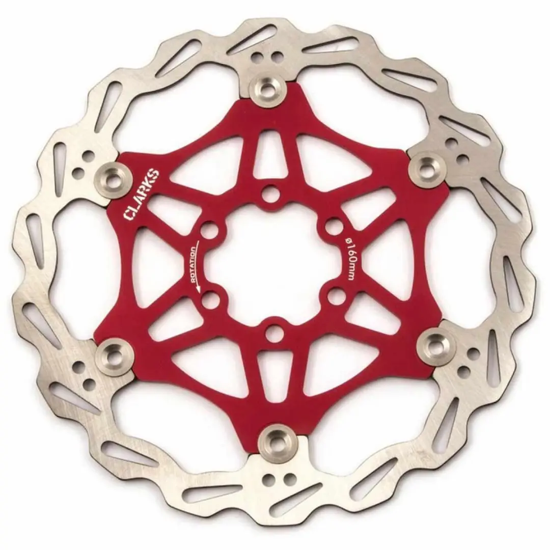 Clarks Lightweight Disc-Rotor 6-voudig 180mm - Rood
