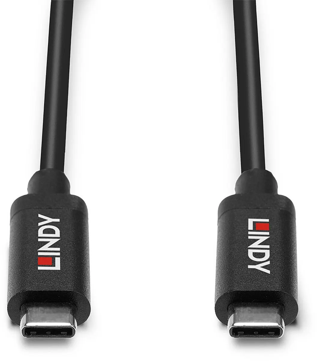 Lindy 43308 USB 3.2 Gen2 USB-C Kabel 5m - Zwart