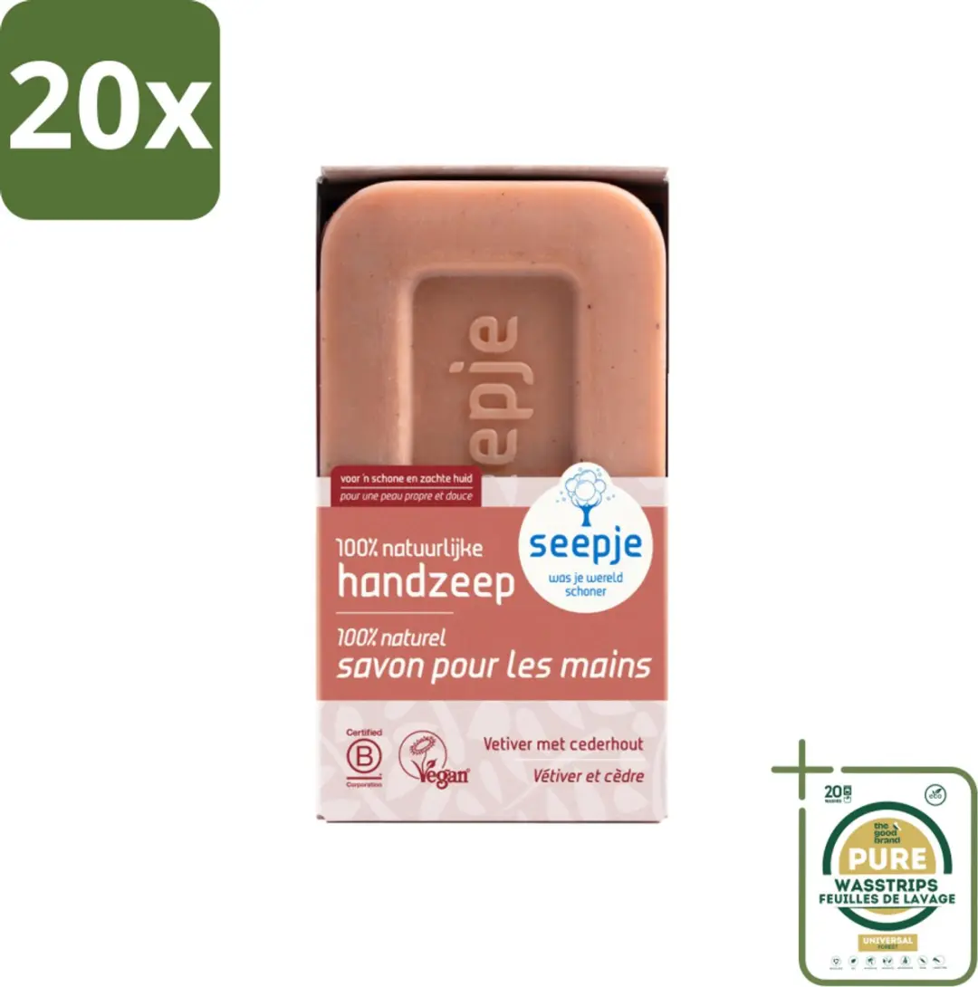 Seepje Handzeep Vetiver & Cederhout 20 Stuks