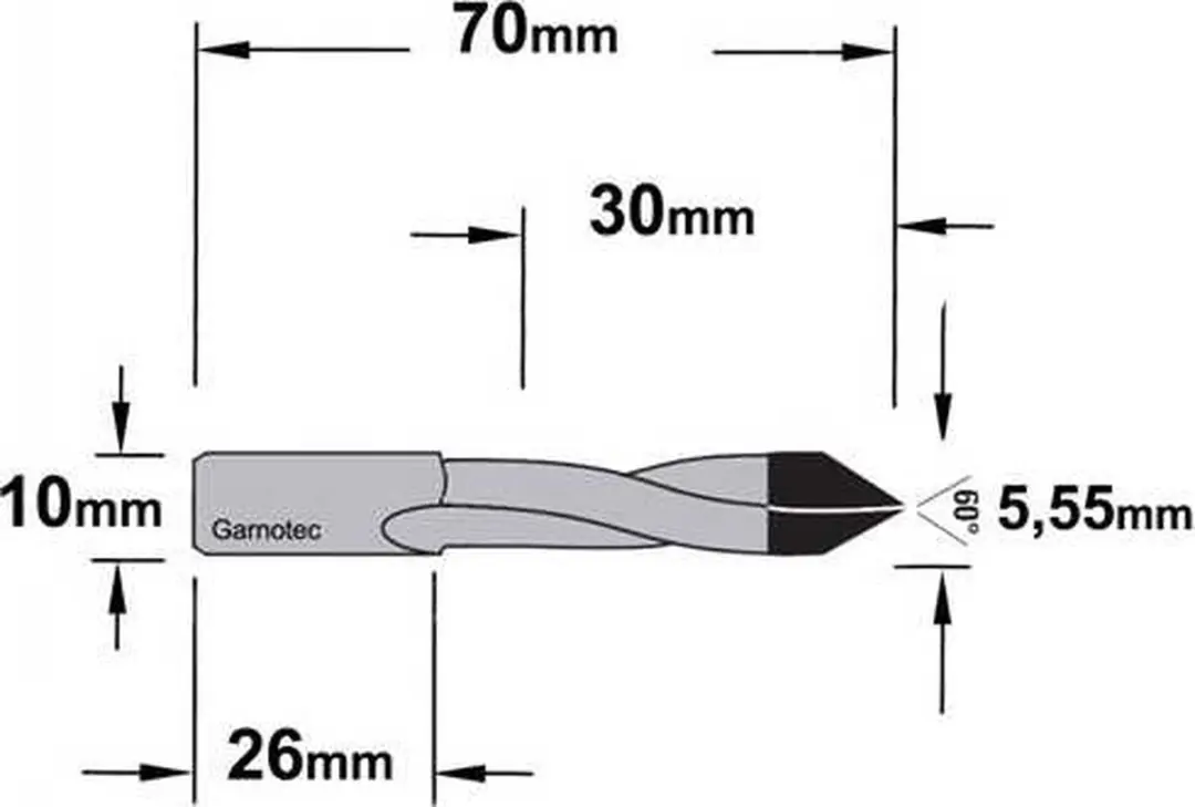 CMT Spitse Drevelboor Rechts 5.55mm