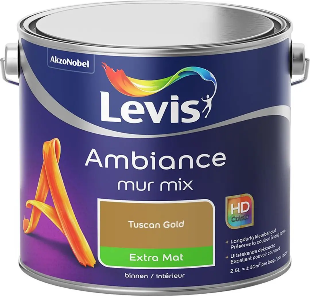 Levi's Ambiance Mur Extra Mat Mix Tuscan Gold Mengverf 2,5L