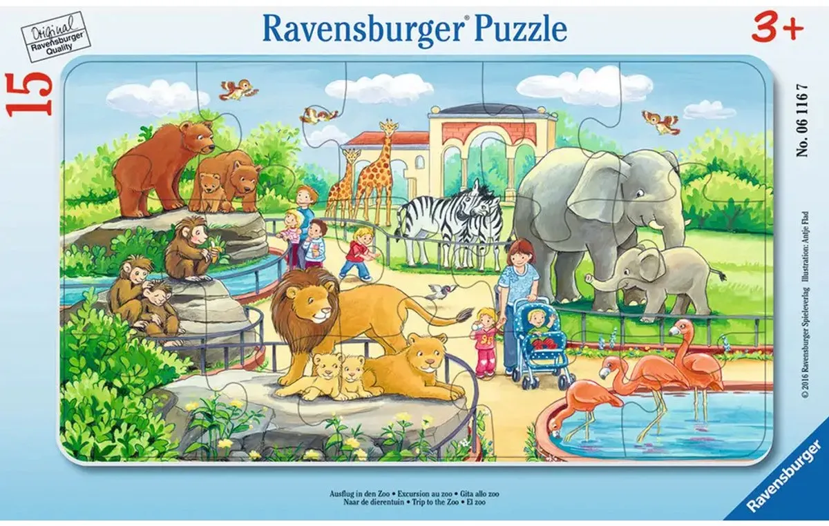 Ravensburger Zoo Puzzel 15 Stuks - Multicolor