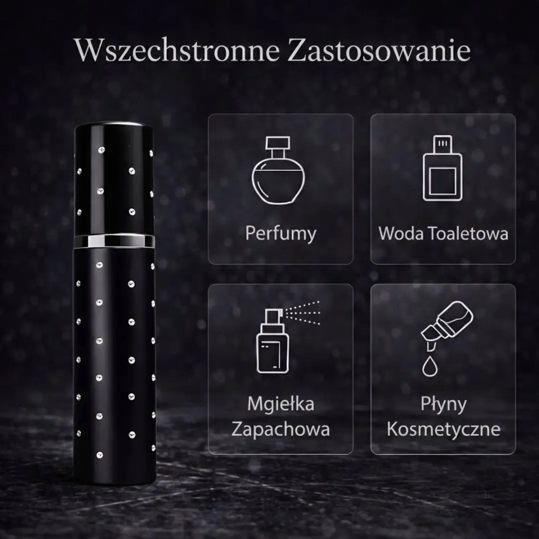 Posh Reisverstuiver Parfum 10ml - Zwart Glitter - afbeelding 3 van 5