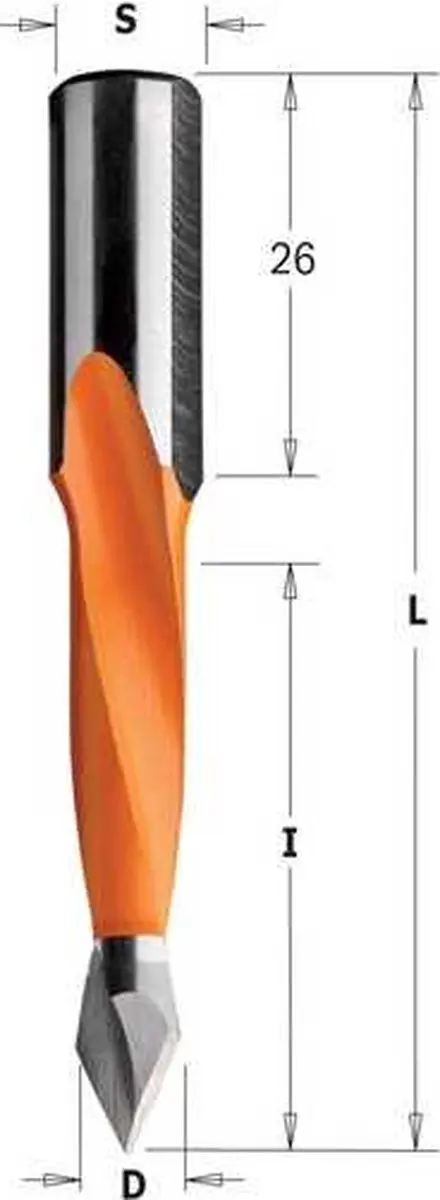 CMT Spitse Drevelboor Links 5.55mm