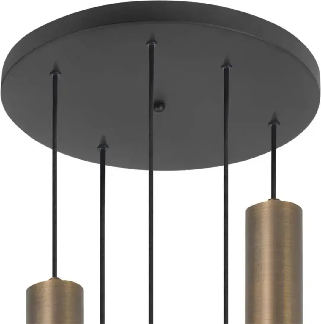 Highlight Perugia Hanglamp 5x10W - Ø35cm Brons/Zwart