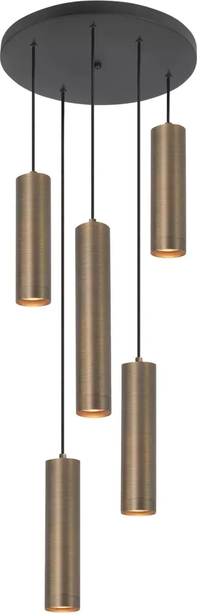 Highlight Perugia Hanglamp 5x10W - Ø35cm Brons/Zwart