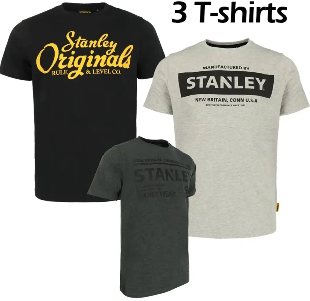 Stanley T-Shirt 3-Pack MDPZ11002Bra - 3XL - Zwart/Grijs