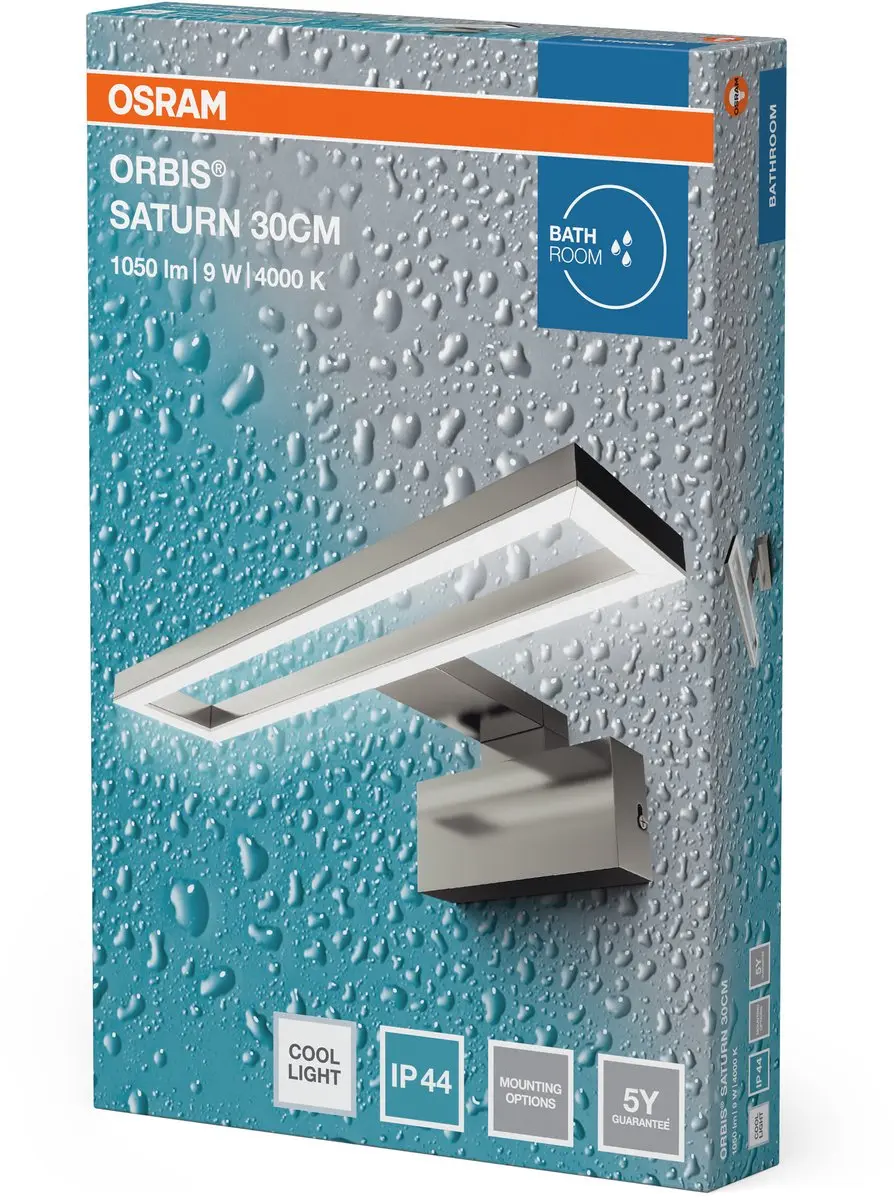 Osram Orbis Saturn 30cm 9W LED - Chroom - 4000K - 500lm - afbeelding 4 van 4