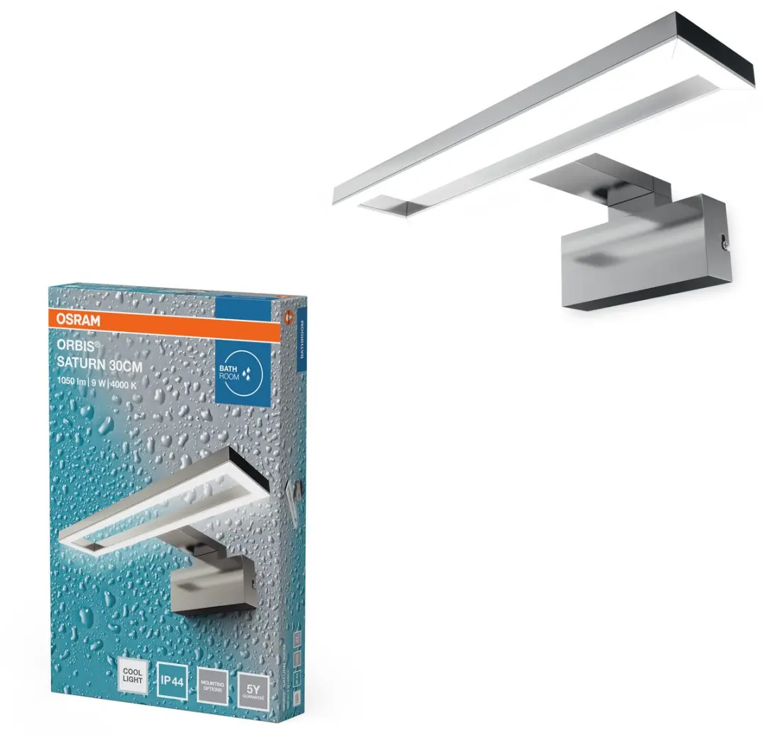 Osram Orbis Saturn 30cm 9W LED - Chroom - 4000K - 500lm - afbeelding 2 van 4