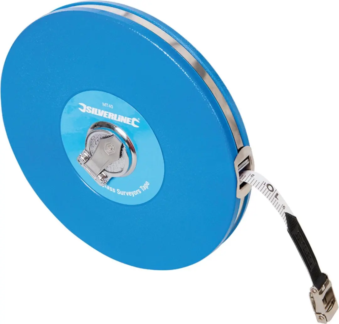 Silverline MT40 Glasvezel Landmeter 50m