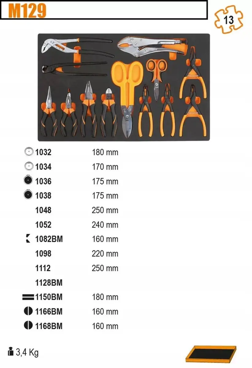 Beta Gereedschapset Tangen & Snijgereedschap 13-delig