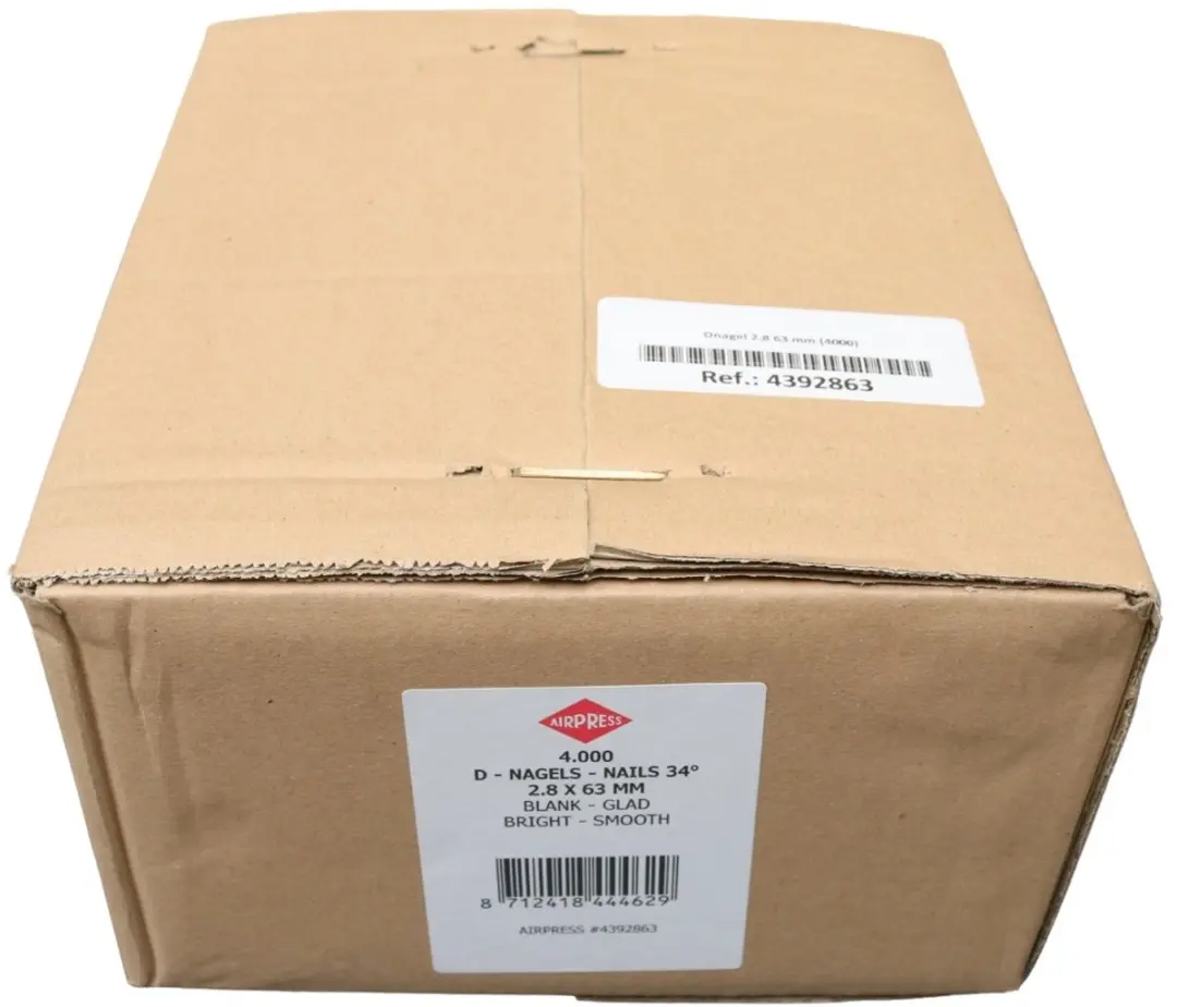 Airpress D-nagels 34° 2.9x65mm - 4000 Stuks