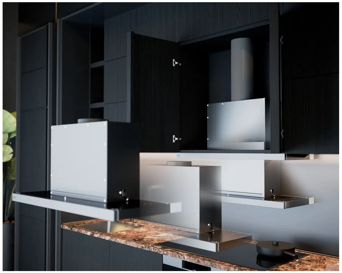 AEG DPE5660M EcoLine 5000 Extractor - Afzuigkap - Vlakscherm - Semi-inbouw (uittrekbaar) Grijs