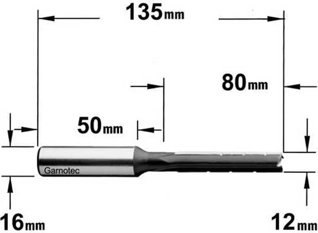 CMT 102.120.32 Langgatboor Links 12x80x135mm