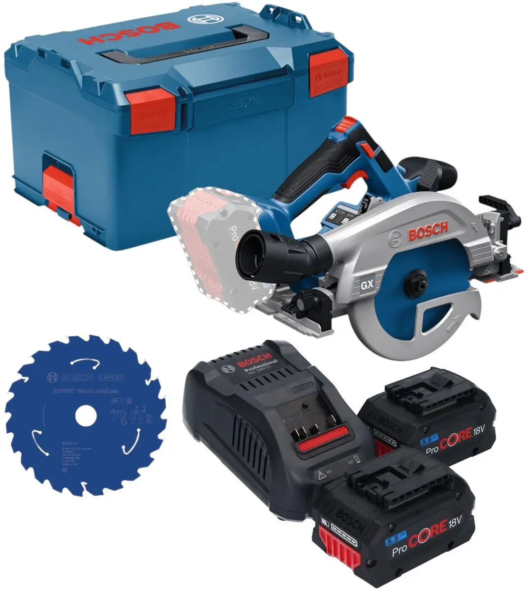Bosch Professional GKS 18V-57-2 GX Accu-cirkelzaag 165mm