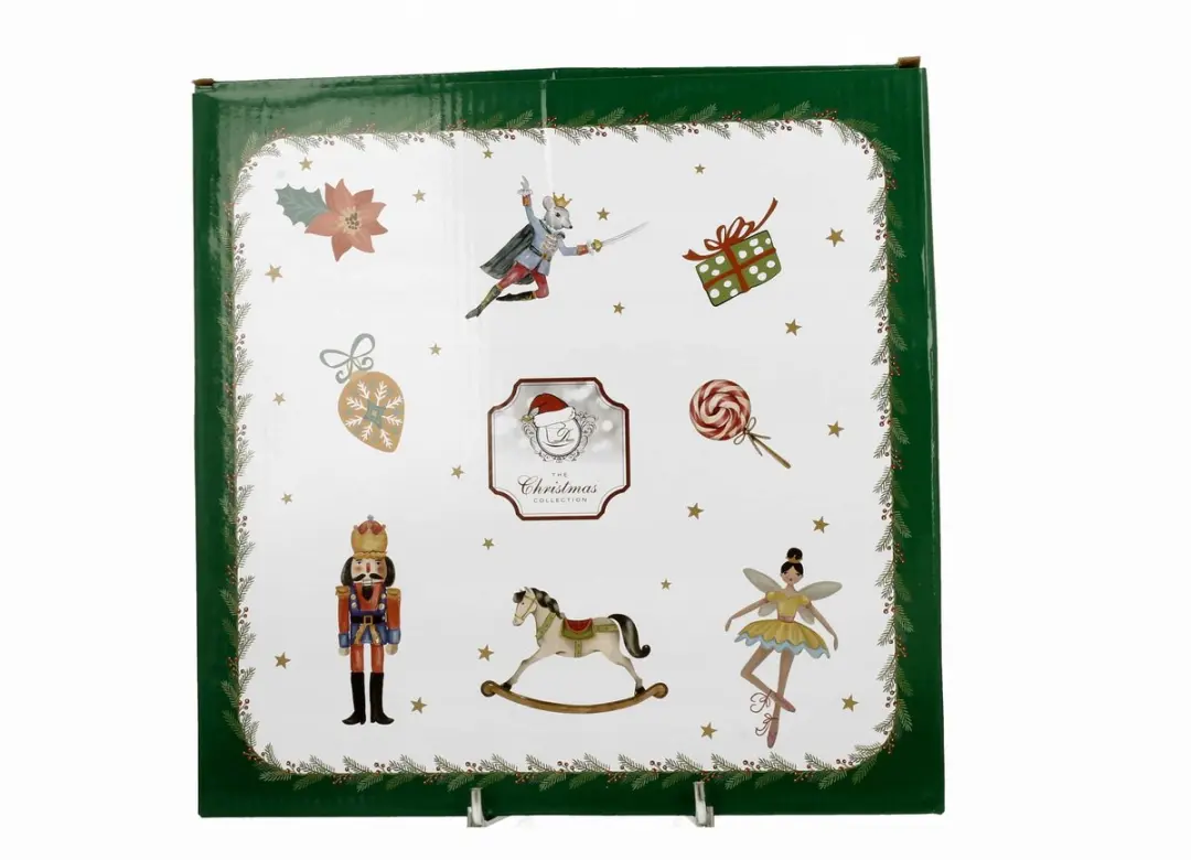 Duo Keramiek Dinerbord Kerstsfeer 25,5cm - Multicolor