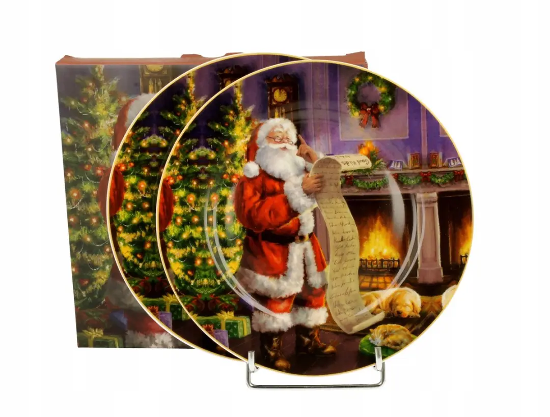 Duo Porseleinen Dessertschalen Kerstmis 19cm - 2 Stuks