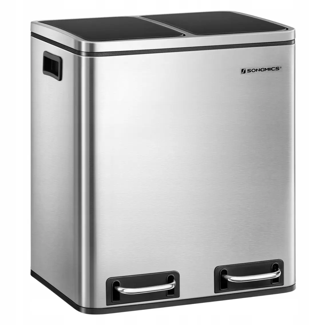 Songmics Zilveren Afvalscheider 30L