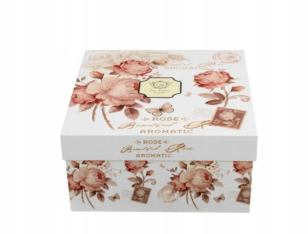Duo Classics Secesja Porseleinen Kop & Schotel 250ml - Crèmewit met pastelkleuren - 2 Stuks