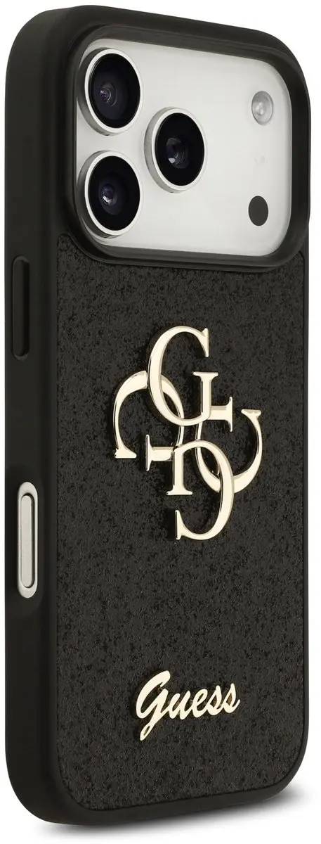 Guess Hoesje iPhone 17/18 Pro 4G Glitter - Zwart