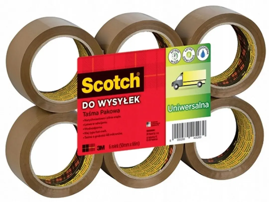 3M Scotch 371 Bruine Pakkingstape 66m x 48mm