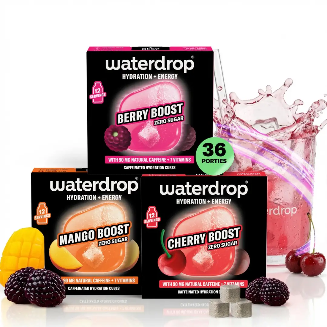 Waterdrop Energy Drink Mango-Kers-Braambes 36 Bruistabletten