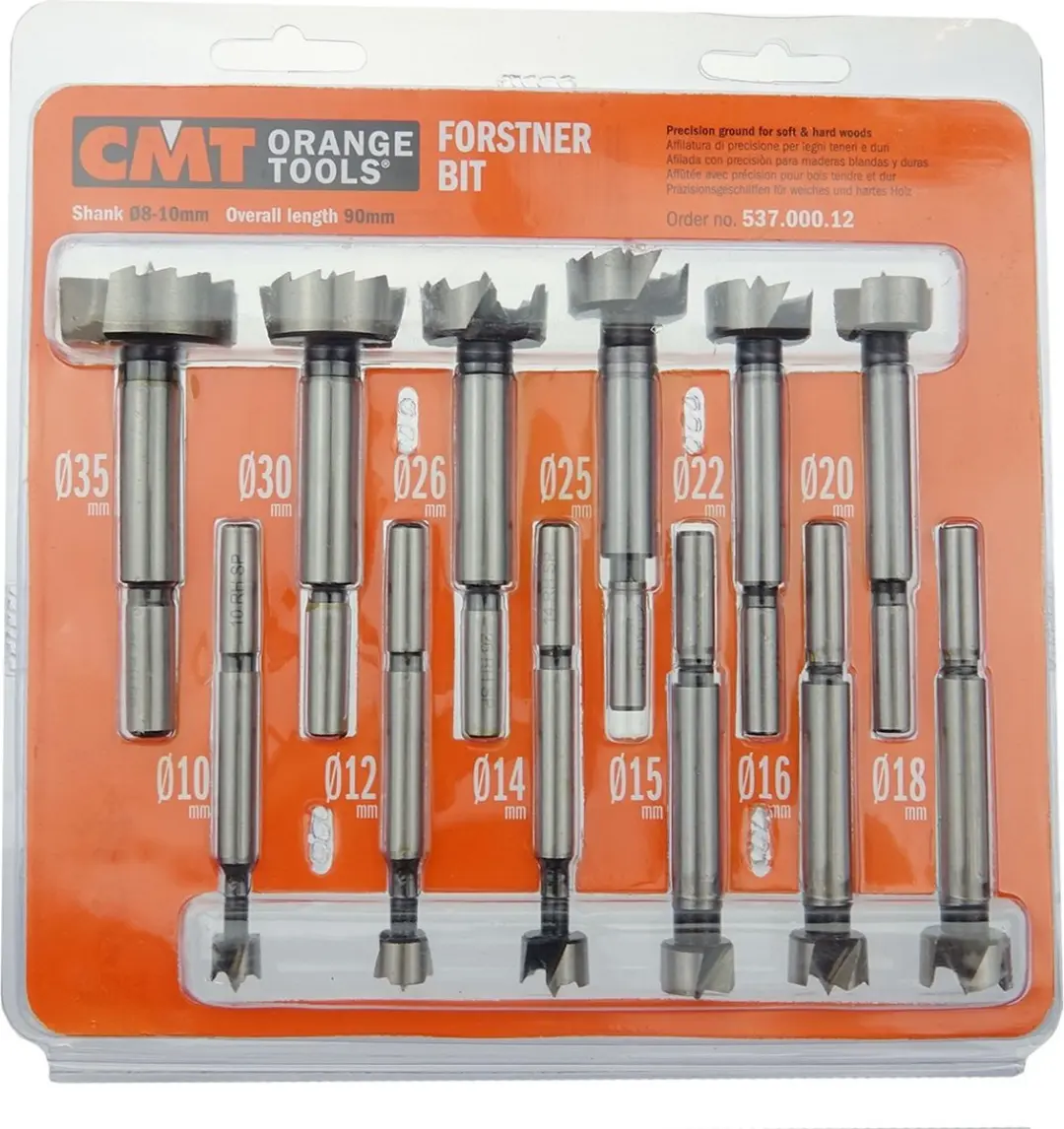 CMT Forstnerboren Set 12-delig