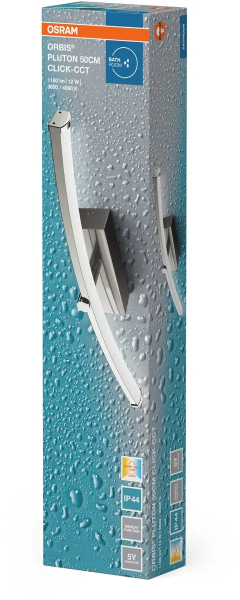 Osram Orbis Pluton 50cm 12W Click CCT IP44 - Chroom - afbeelding 3 van 4