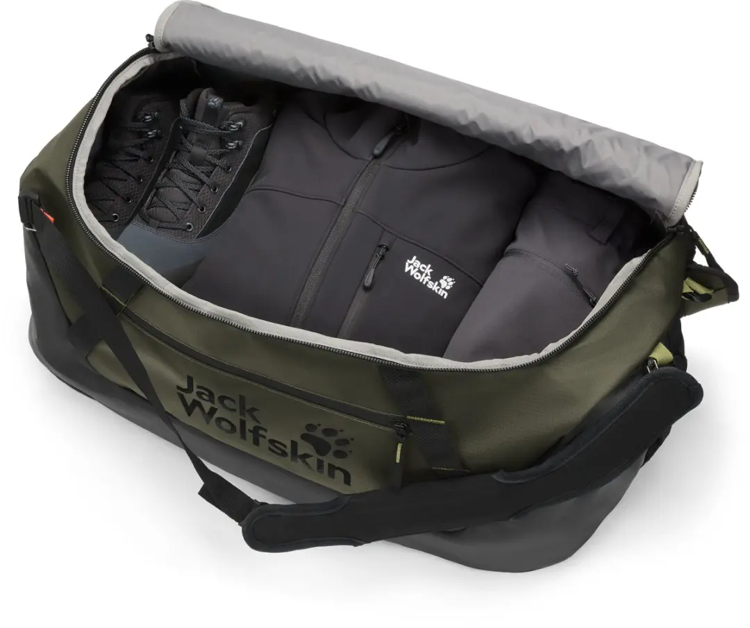 Jack Wolfskin Tecton Weekender Reistas 65L - Olijfkleur - afbeelding 6 van 6