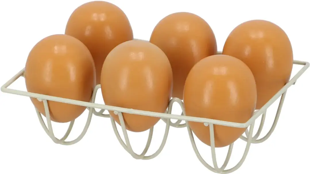 Esschert Design Eiertray Metaal 6 Eieren - Wit