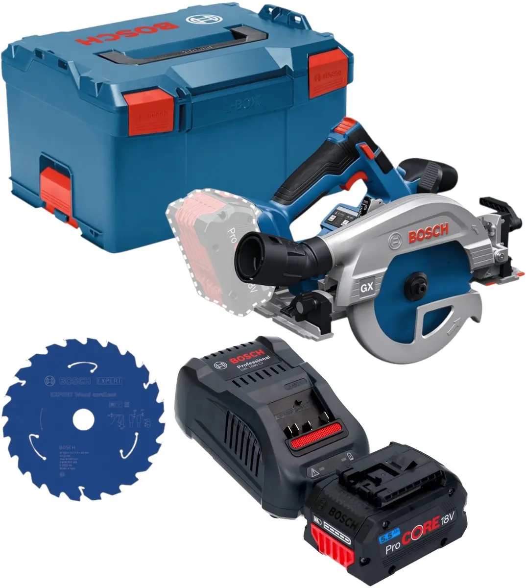 Bosch Professional GKS 18V-57-2 GX Accu-cirkelzaag 165mm