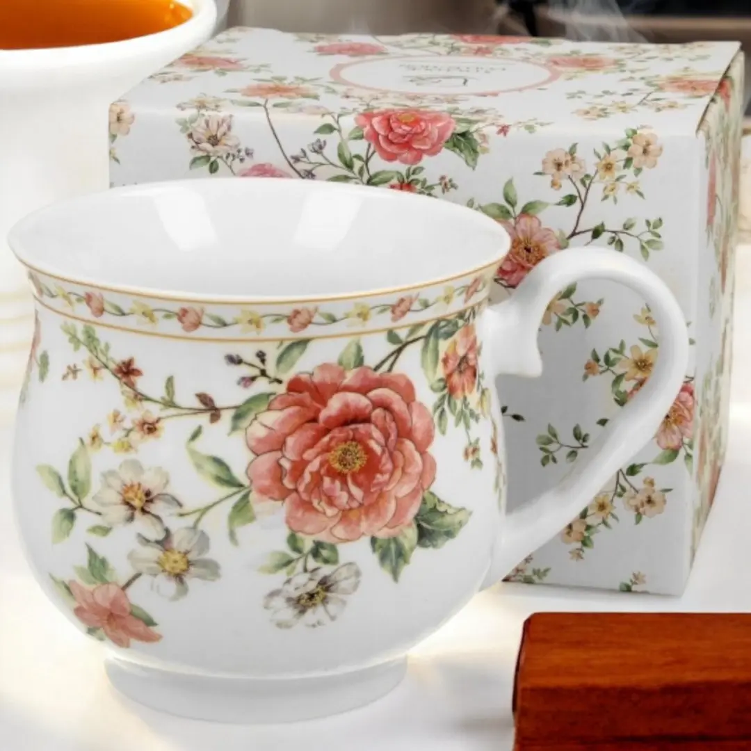 Duo Grote Porseleinen Mok 530ml - Geschenkverpakking - afbeelding 3 van 5
