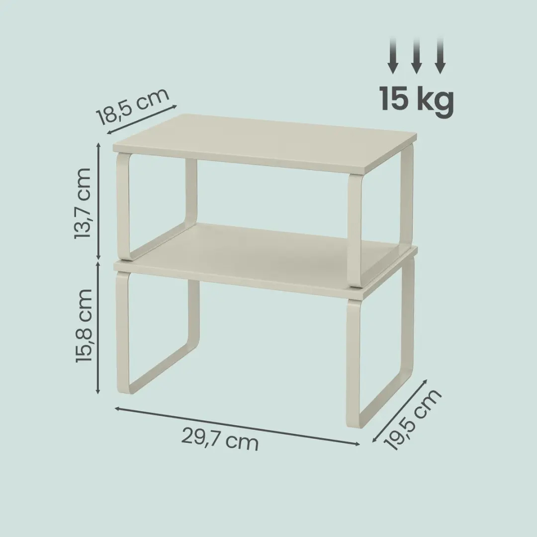 Songmics Kruidenrek Set KCS020K02 - 2 Stuks - Beige