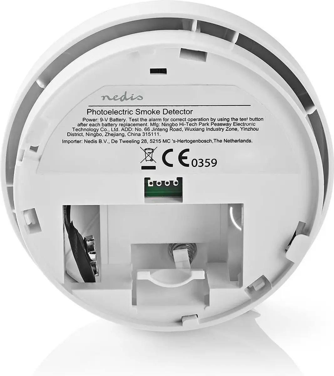 Nedis Rookmelder 9V - 85 dB Wit