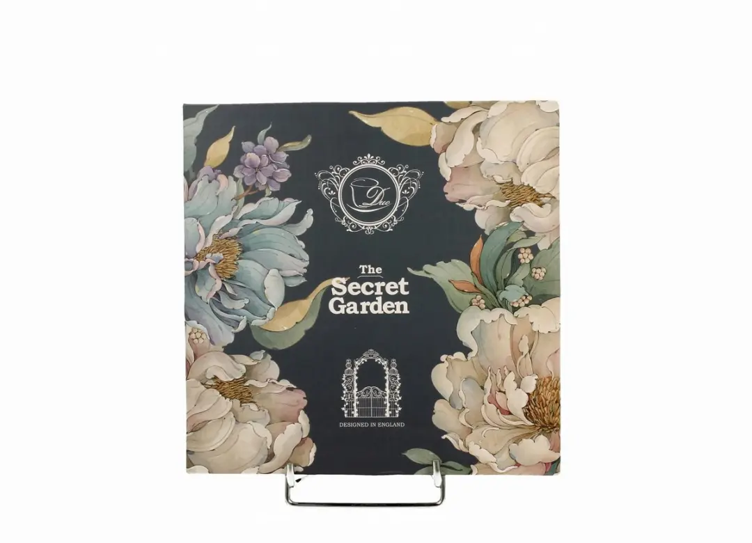 Duo Peony Blue Porseleinen Dessertranden - 2 Stuks - afbeelding 2 van 2