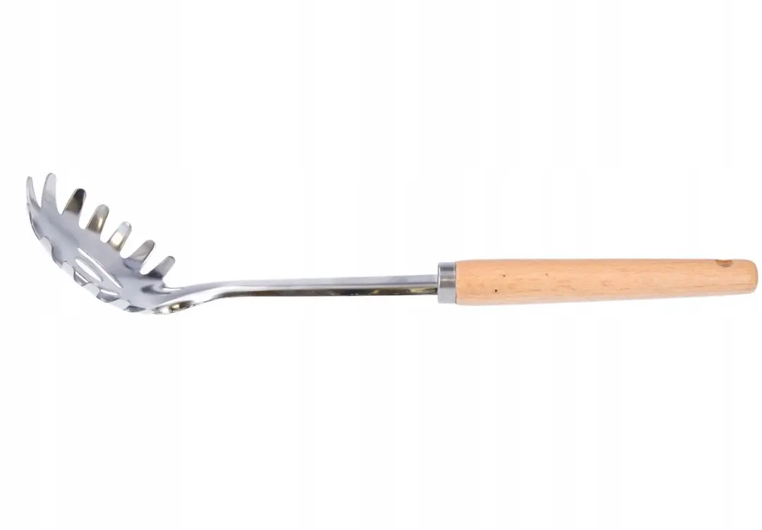 Excellent Houseware Roestvrijstalen Pastalepel - Houten Handvat - afbeelding 3 van 5