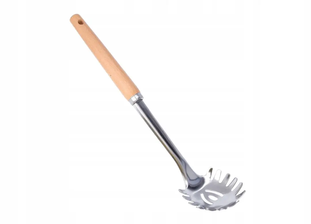 Excellent Houseware Roestvrijstalen Pastalepel - Houten Handvat - afbeelding 4 van 5