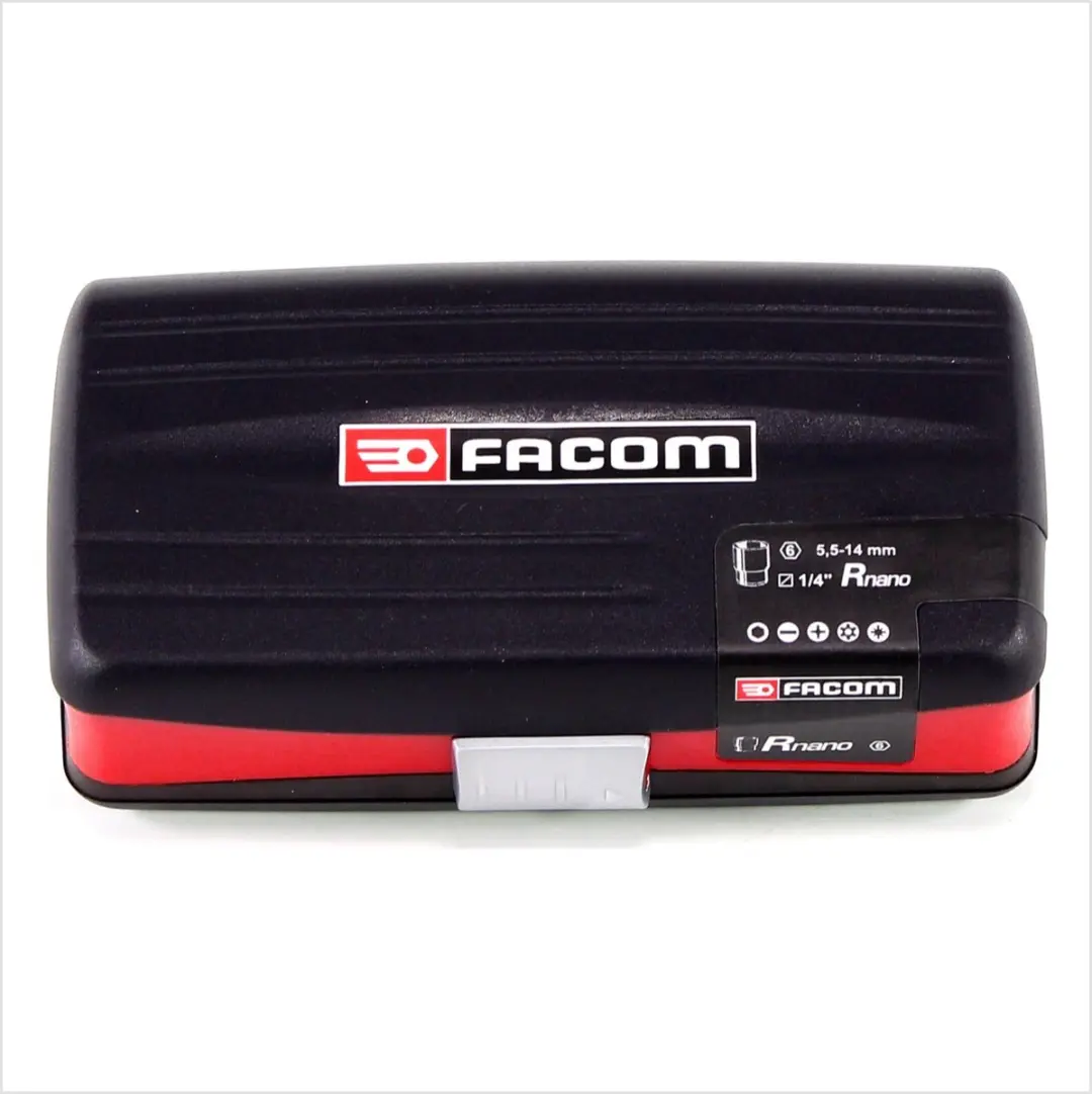 FACOM RL.NANO1 Dopsleutelset 1/4 inch - 38-delig - Zwart/Rood