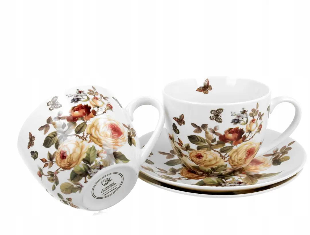 Duo Zahra Porseleinen Koffiekopjes 250ml - Crème-wit