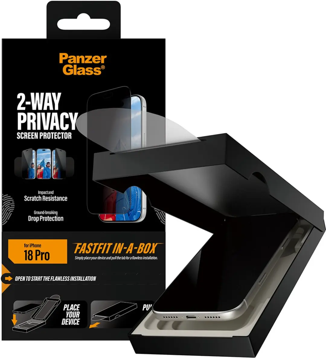 Apple iPhone 16e PanzerGlass Privacy Screen - Transparant