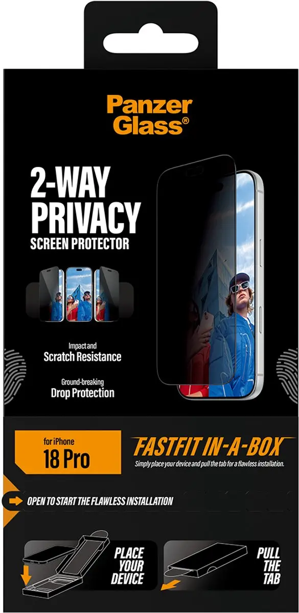 Apple iPhone 16e PanzerGlass Privacy Screen - Transparant